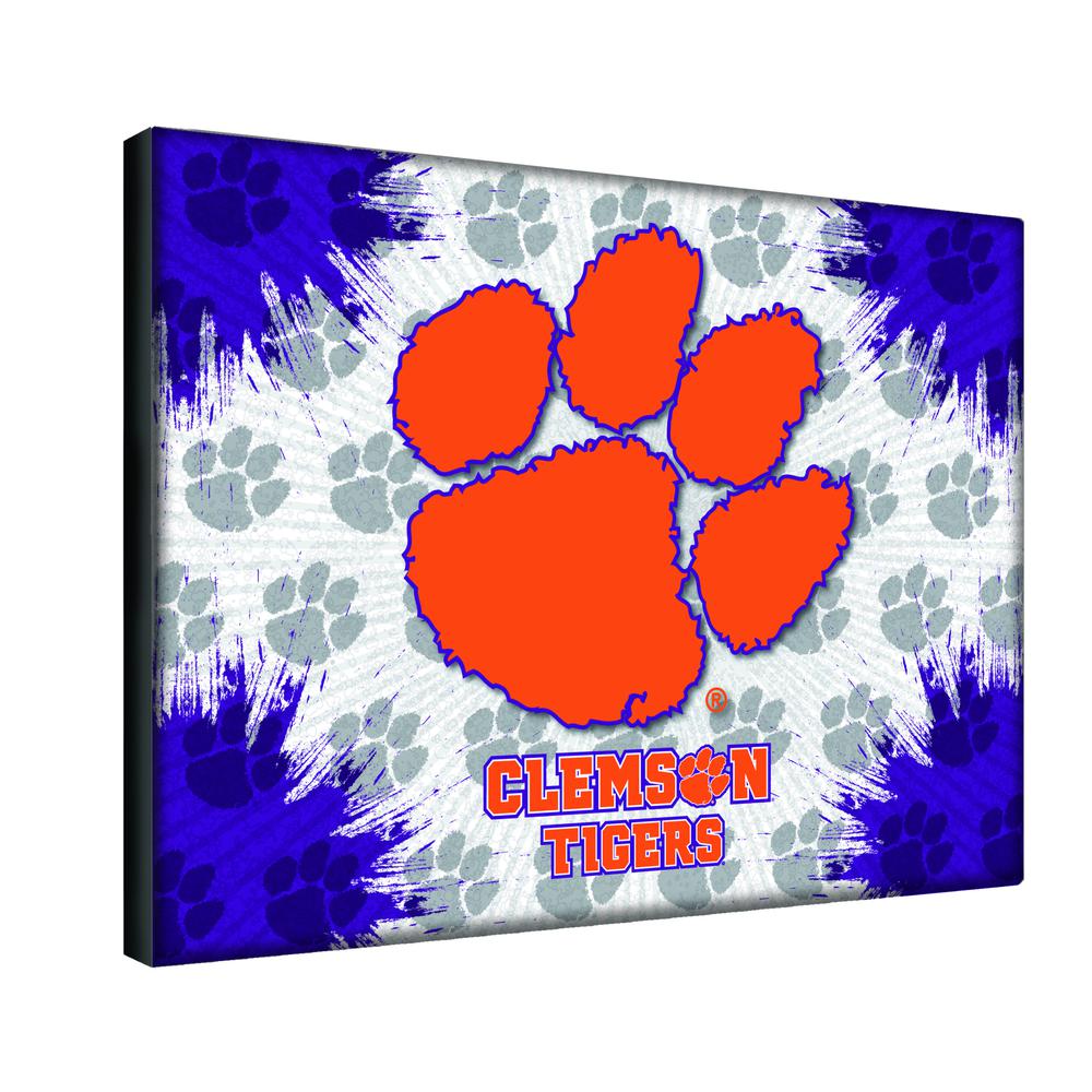 Clemson 24" x 32" Officially Licensed Logo Canvas. Picture 2