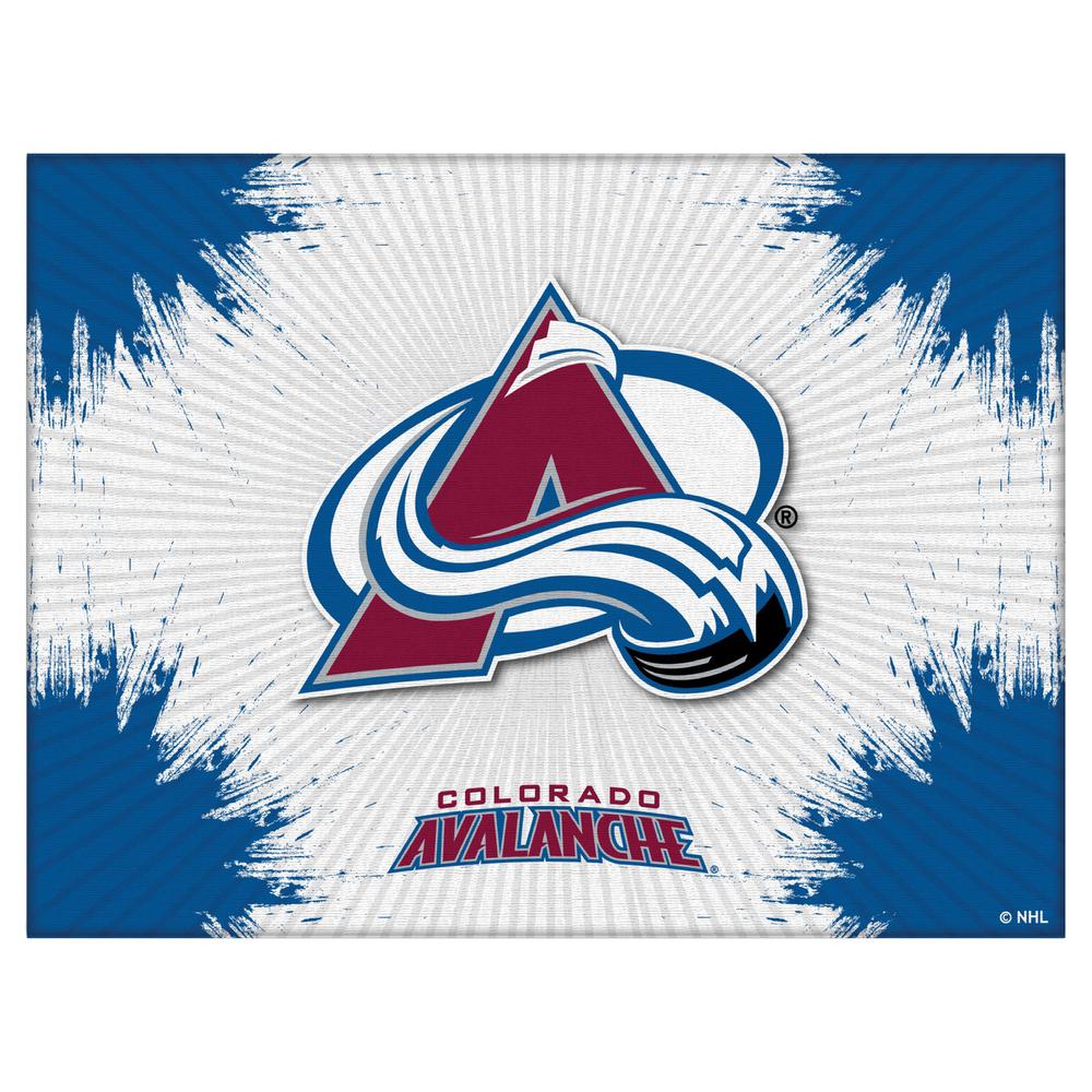 Colorado Avalanche 24" x 32" Officially Licensed Logo Canvas. Picture 1