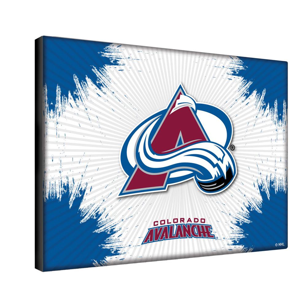 Colorado Avalanche 24" x 32" Officially Licensed Logo Canvas. Picture 2
