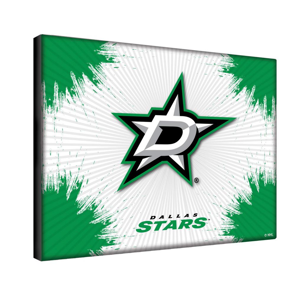 Dallas Stars 24" x 32" Officially Licensed Logo Canvas. Picture 2