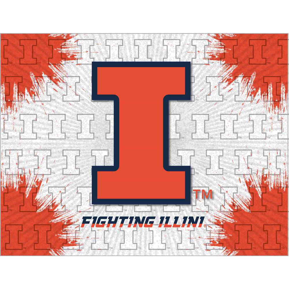 Illinois 24" x 32" Officially Licensed Logo Canvas. Picture 1