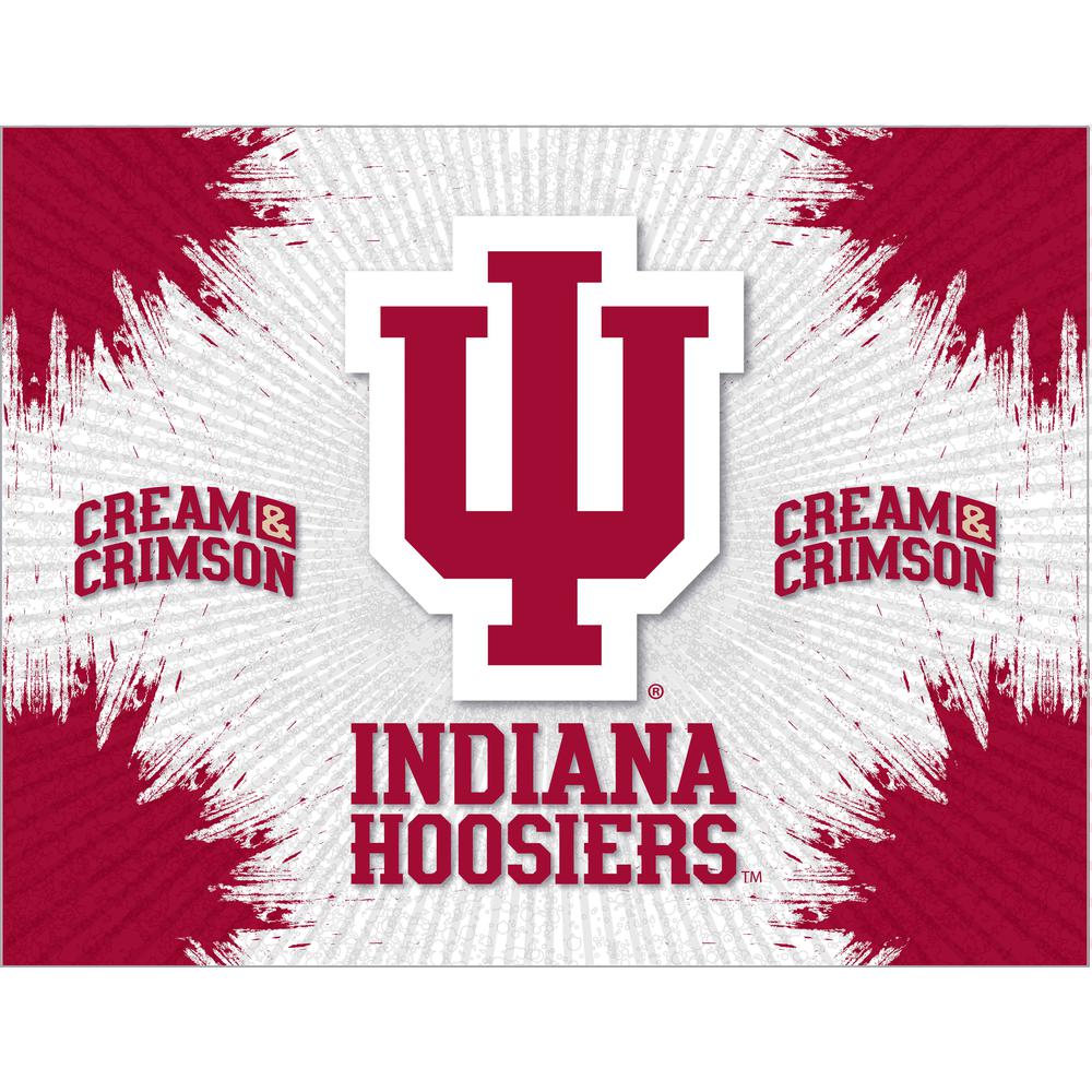 Indiana 24" x 32" Officially Licensed Logo Canvas. Picture 1