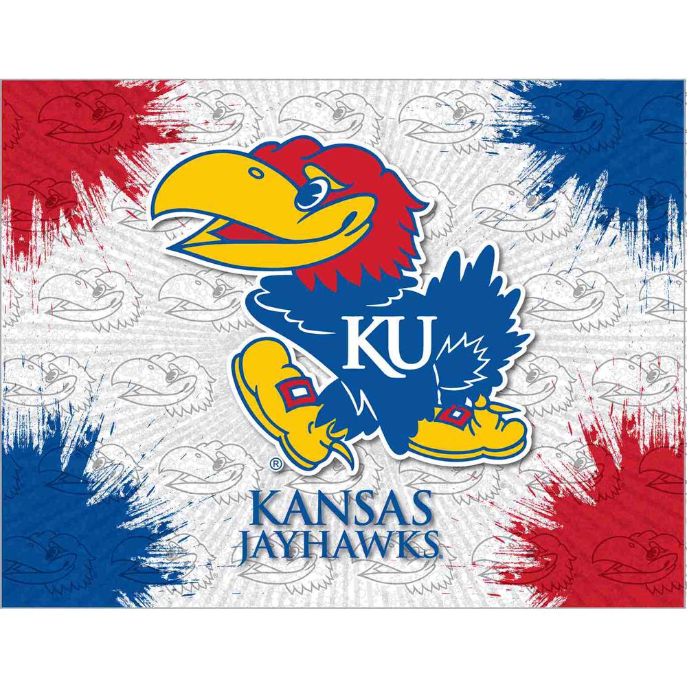 Kansas 24" x 32" Officially Licensed Logo Canvas. Picture 1