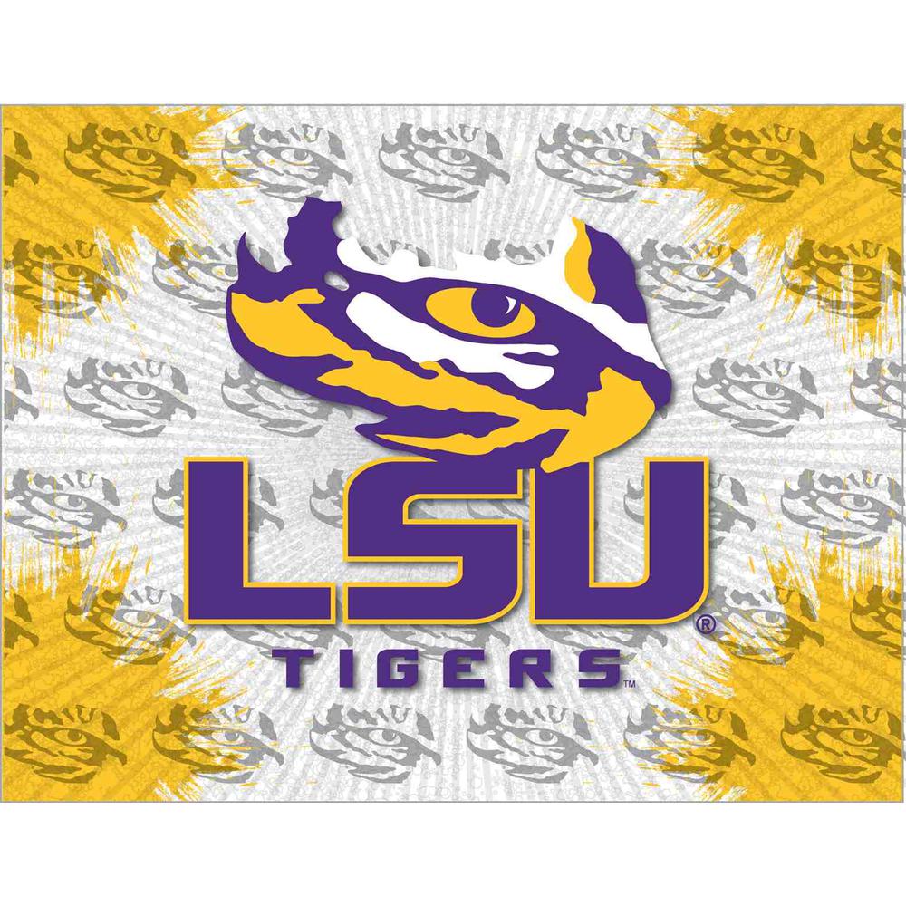 Louisiana State 24" x 32" Officially Licensed Logo Canvas. Picture 1