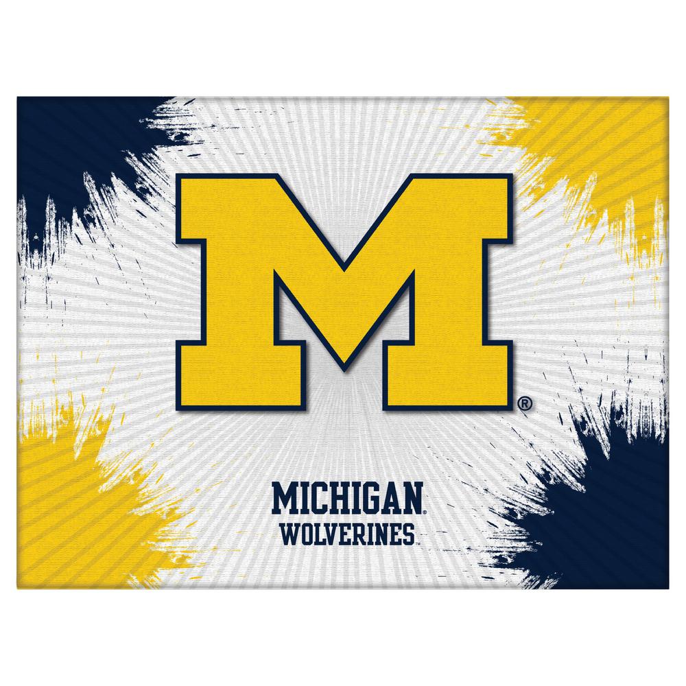 Michigan 24" x 32" Officially Licensed Logo Canvas. Picture 1
