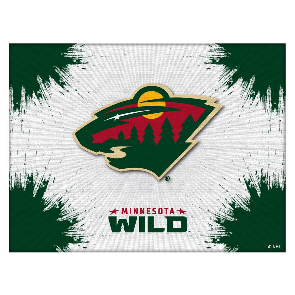 Minnesota Wild 24" x 32" Officially Licensed Logo Canvas. Picture 1