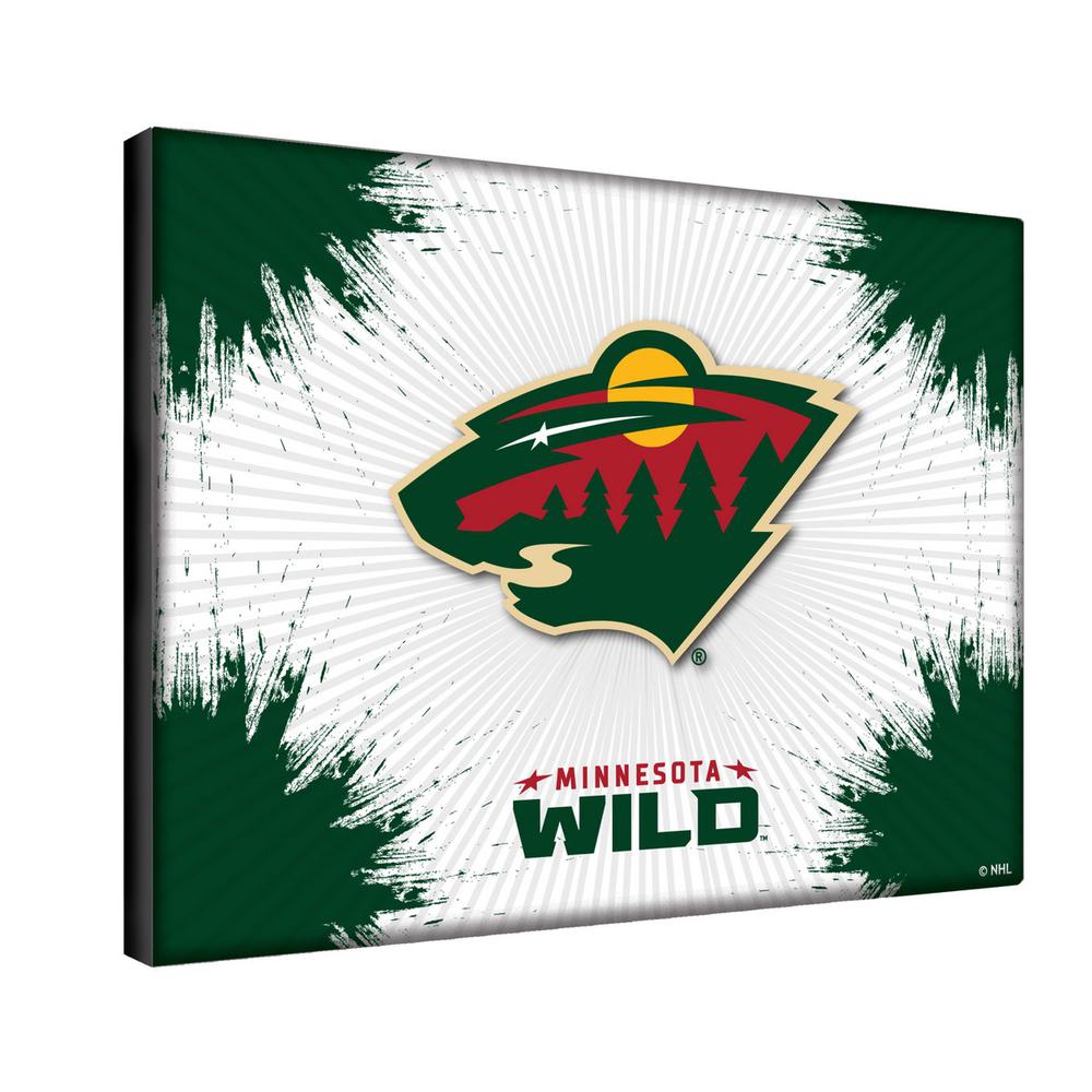 Minnesota Wild 24" x 32" Officially Licensed Logo Canvas. Picture 2