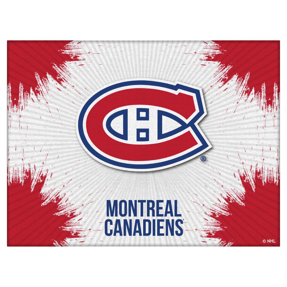 Montreal Canadiens 24" x 32" Officially Licensed Logo Canvas. Picture 1