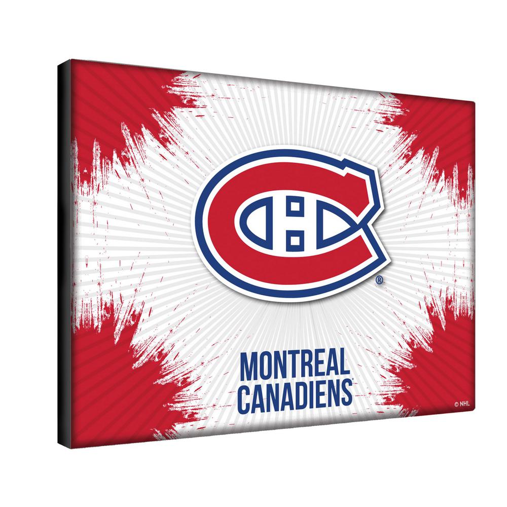 Montreal Canadiens 24" x 32" Officially Licensed Logo Canvas. Picture 2