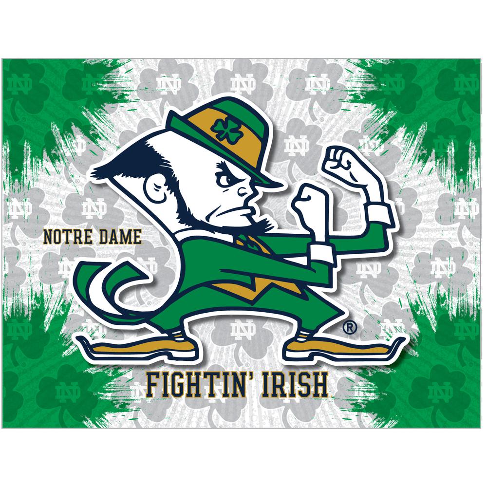 Notre Dame (Leprechaun) 24" x 32" Officially Licensed Logo Canvas. Picture 1