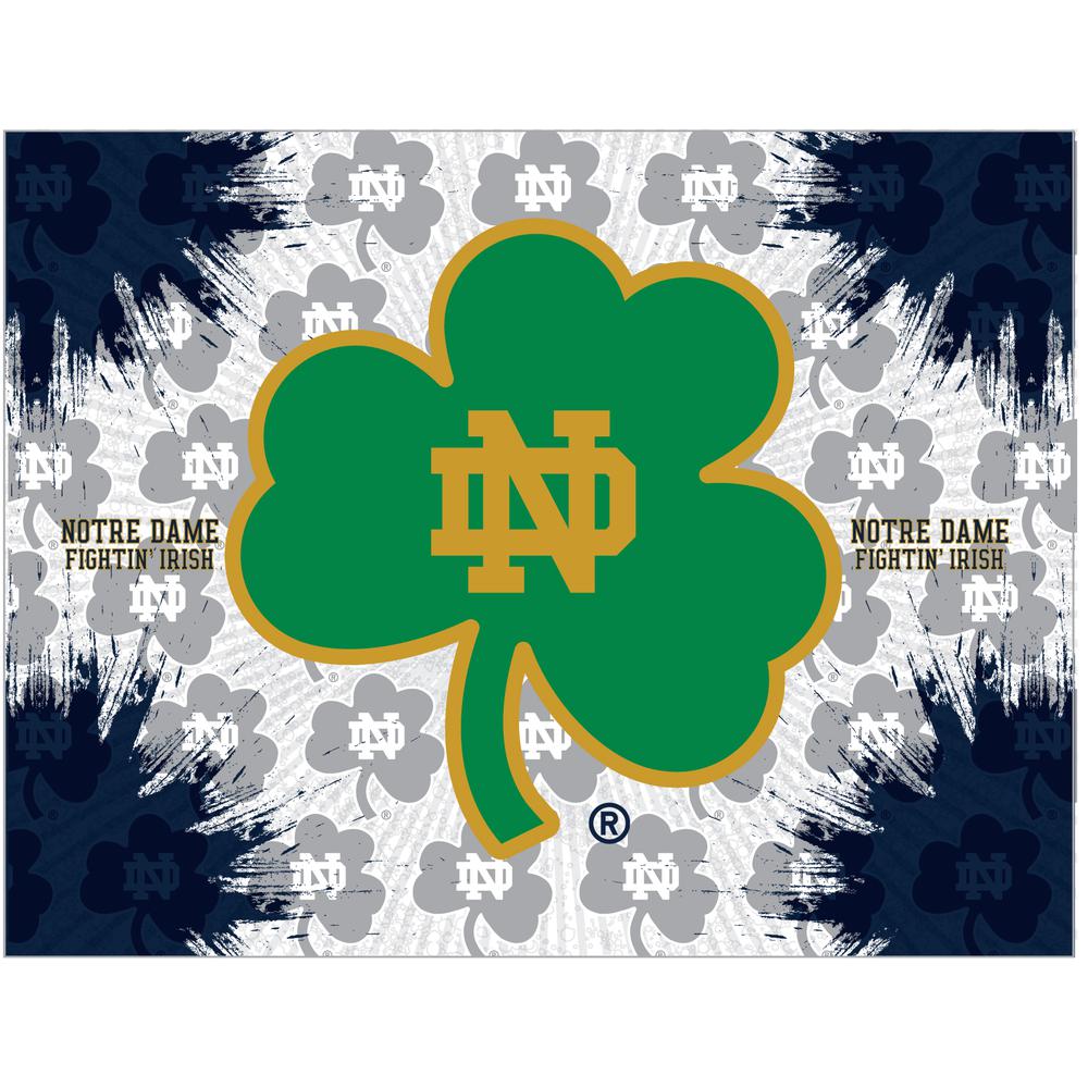 Notre Dame (Shamrock) 24" x 32" Officially Licensed Logo Canvas. The main picture.