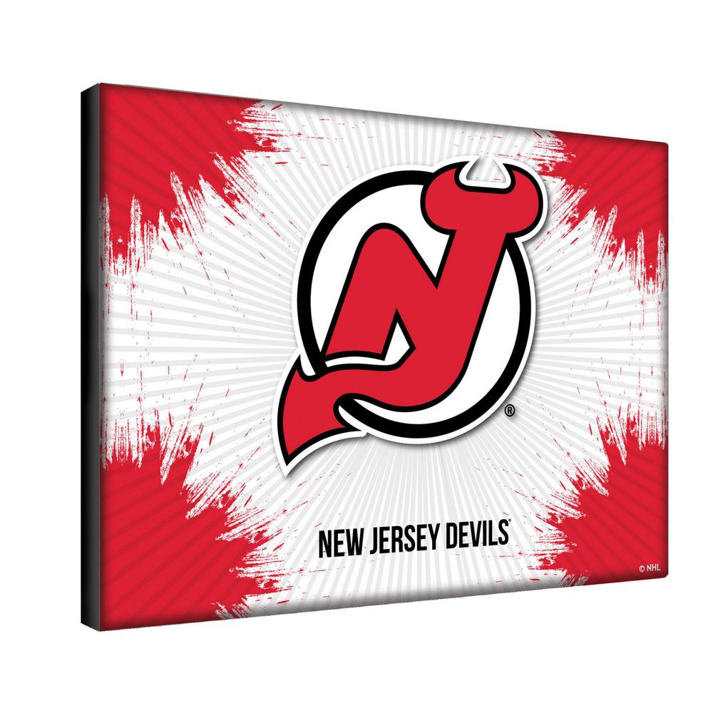 New Jersey Devils 24" x 32" Officially Licensed Logo Canvas. Picture 2