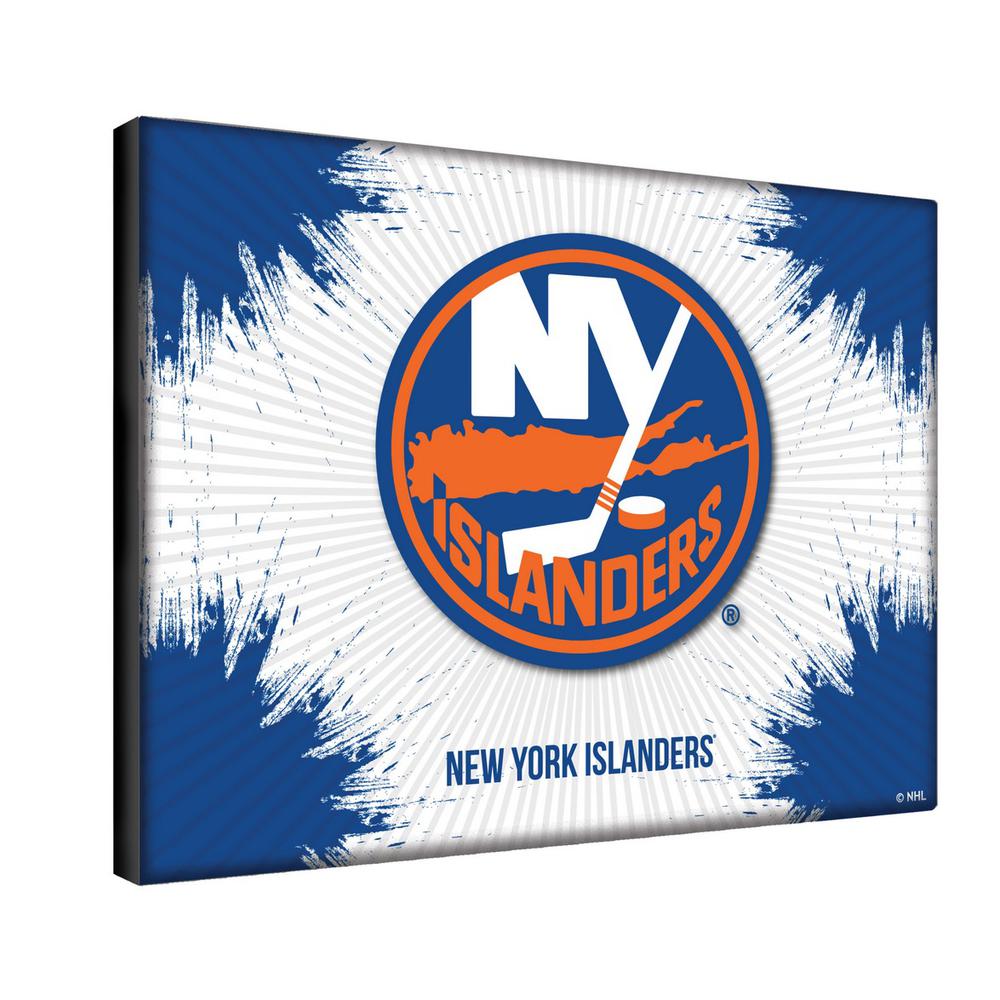 New York Islanders 24" x 32" Officially Licensed Logo Canvas. Picture 2