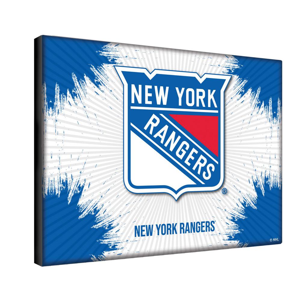 New York Rangers 24" x 32" Officially Licensed Logo Canvas. Picture 2