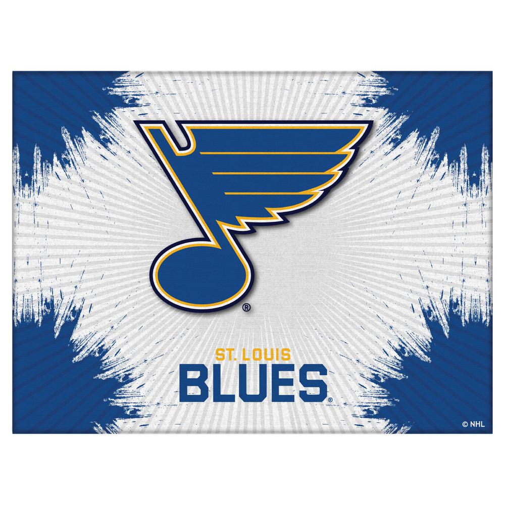 St Louis Blues 24" x 32" Officially Licensed Logo Canvas. Picture 1