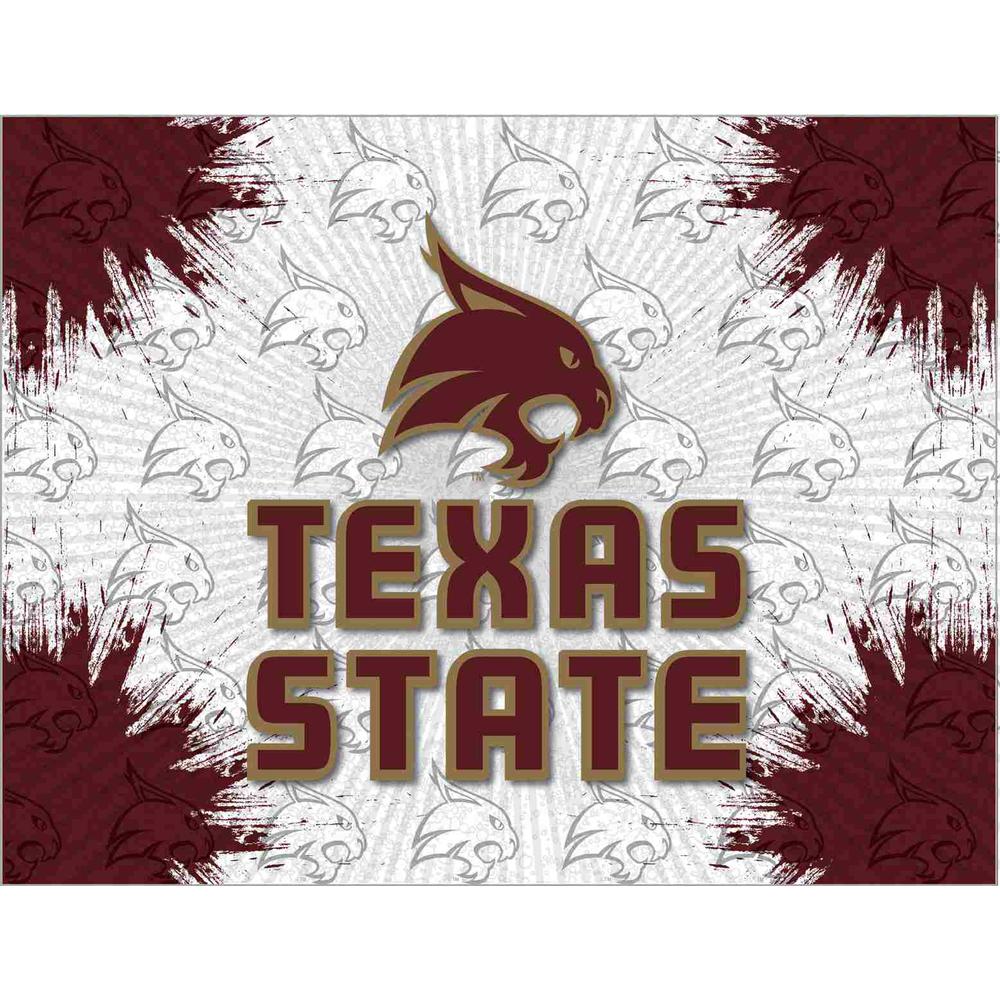 Texas State 24" x 32" Officially Licensed Logo Canvas. Picture 1