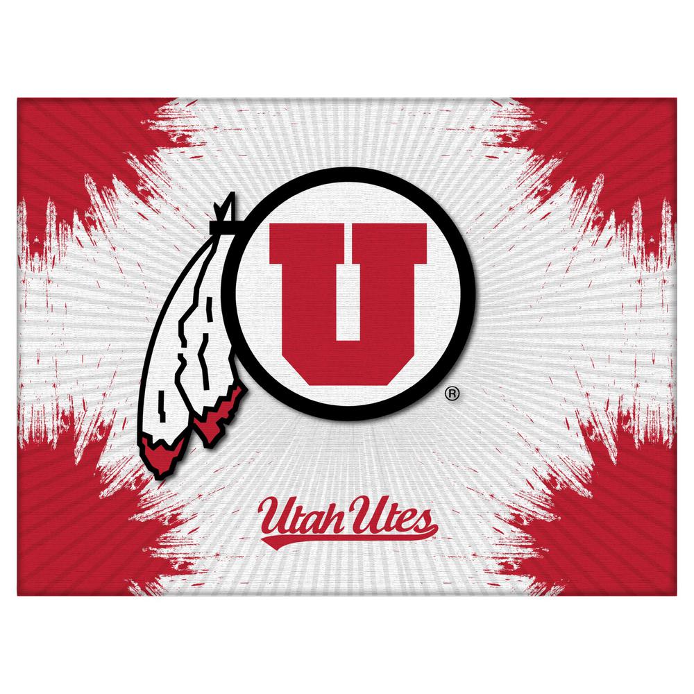 Utah 24" x 32" Officially Licensed Logo Canvas. Picture 1