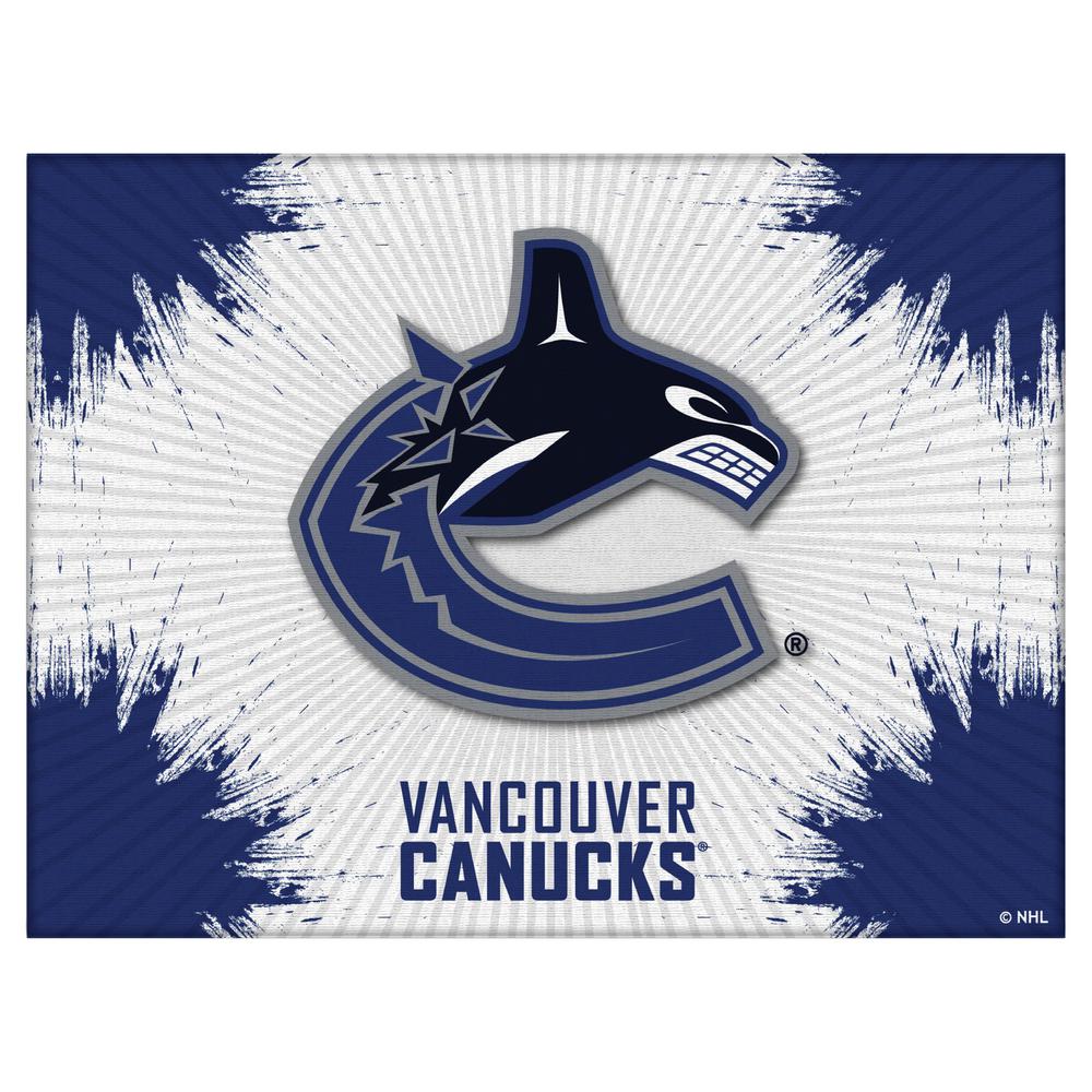 Vancouver Canucks 24" x 32" Officially Licensed Logo Canvas. Picture 1