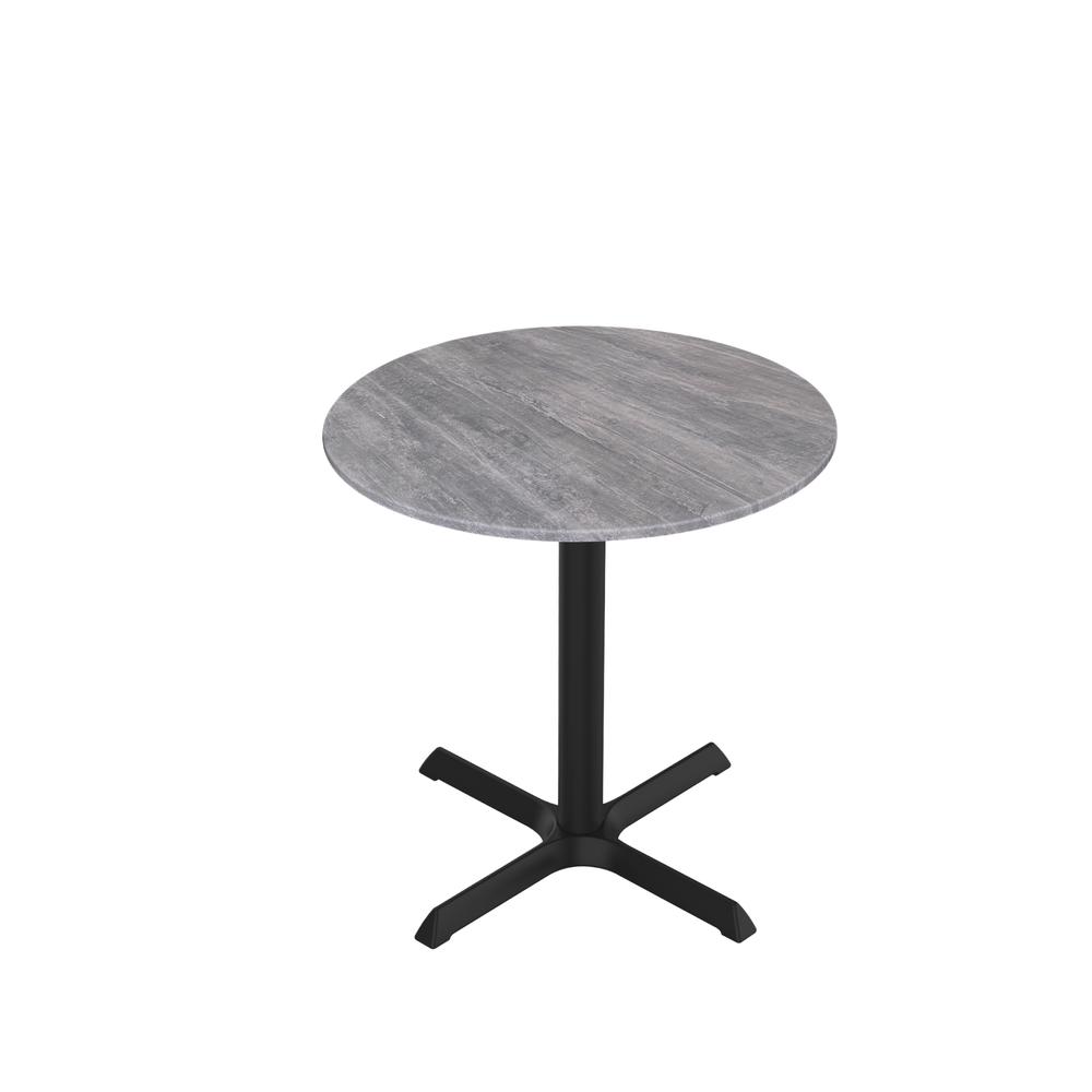 30" Tall OD211 Indoor/Outdoor All-Season Table with 36" Diameter Greystone Top. Picture 1