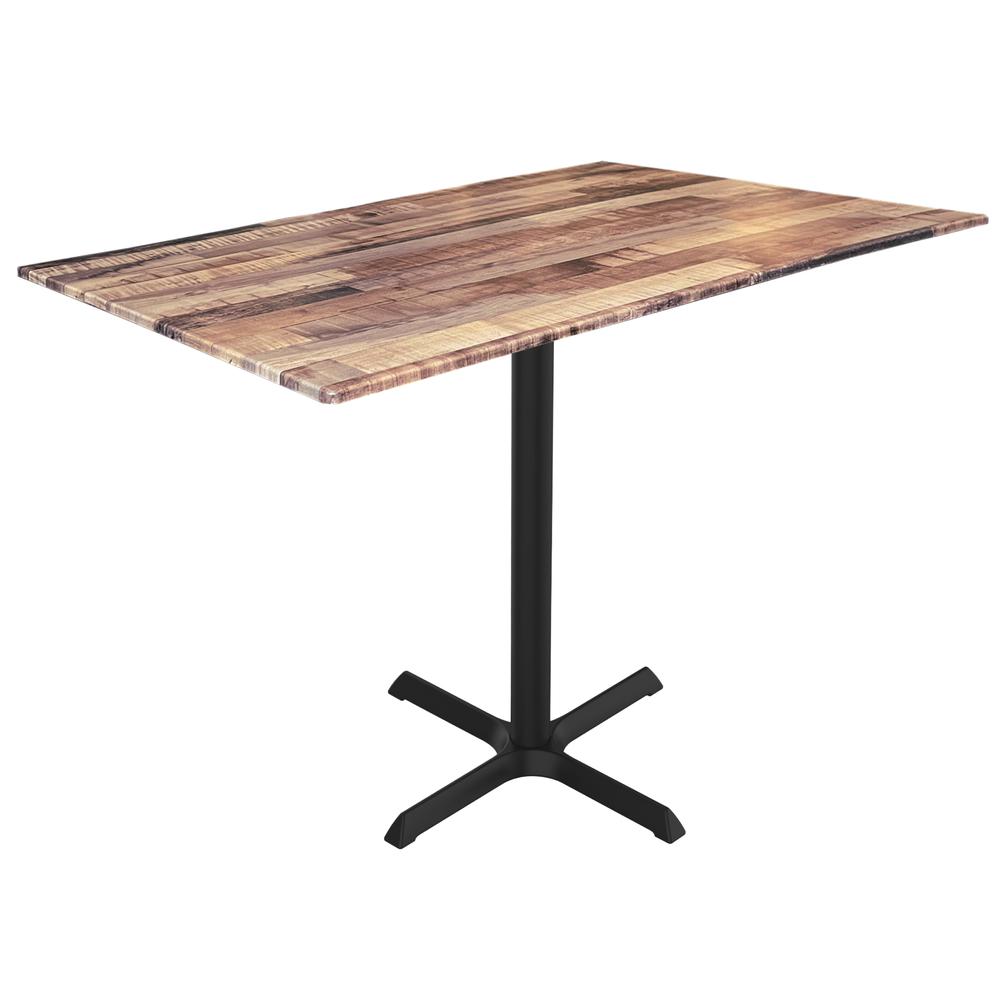 42" Tall OD211 Indoor/Outdoor All-Season Table with 32" x 48" Rustic Top. Picture 1
