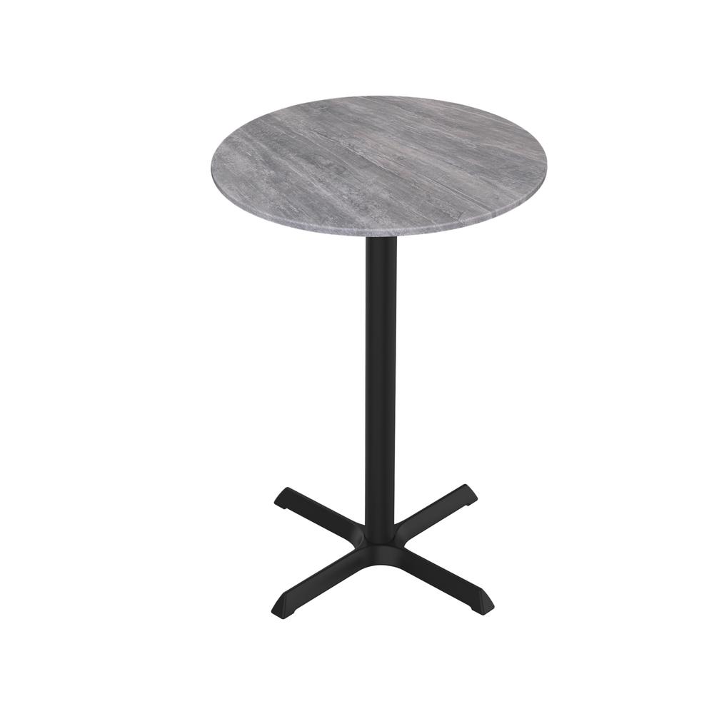 36" Tall OD211 Indoor/Outdoor All-Season Table with 36" Diameter Greystone Top. Picture 1