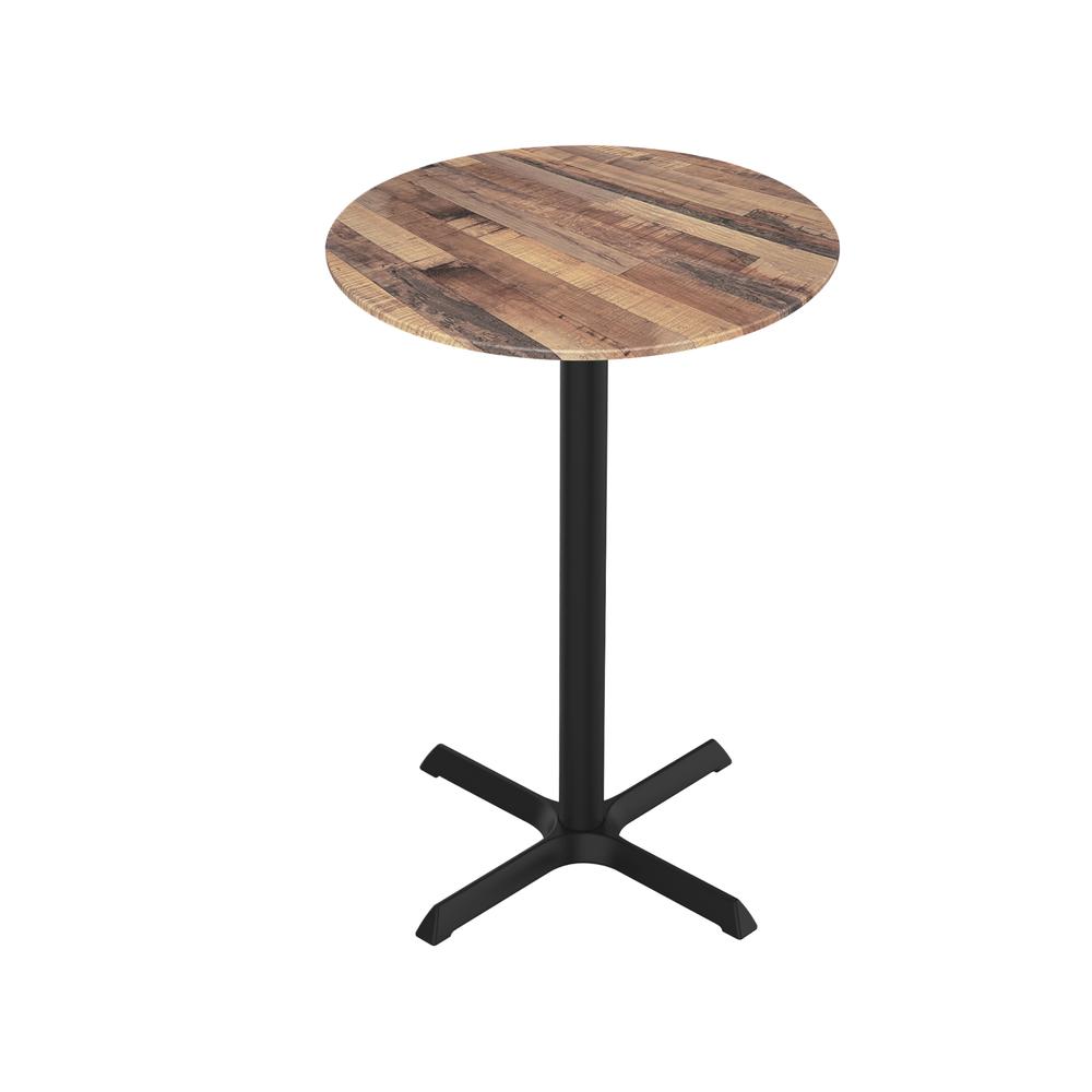 36" Tall OD211 Indoor/Outdoor All-Season Table with 36" Diameter Rustic Top. Picture 1