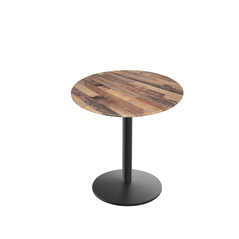 30" Tall OD214 Indoor/Outdoor All-Season Table with 36" Diameter Rustic Top. Picture 1