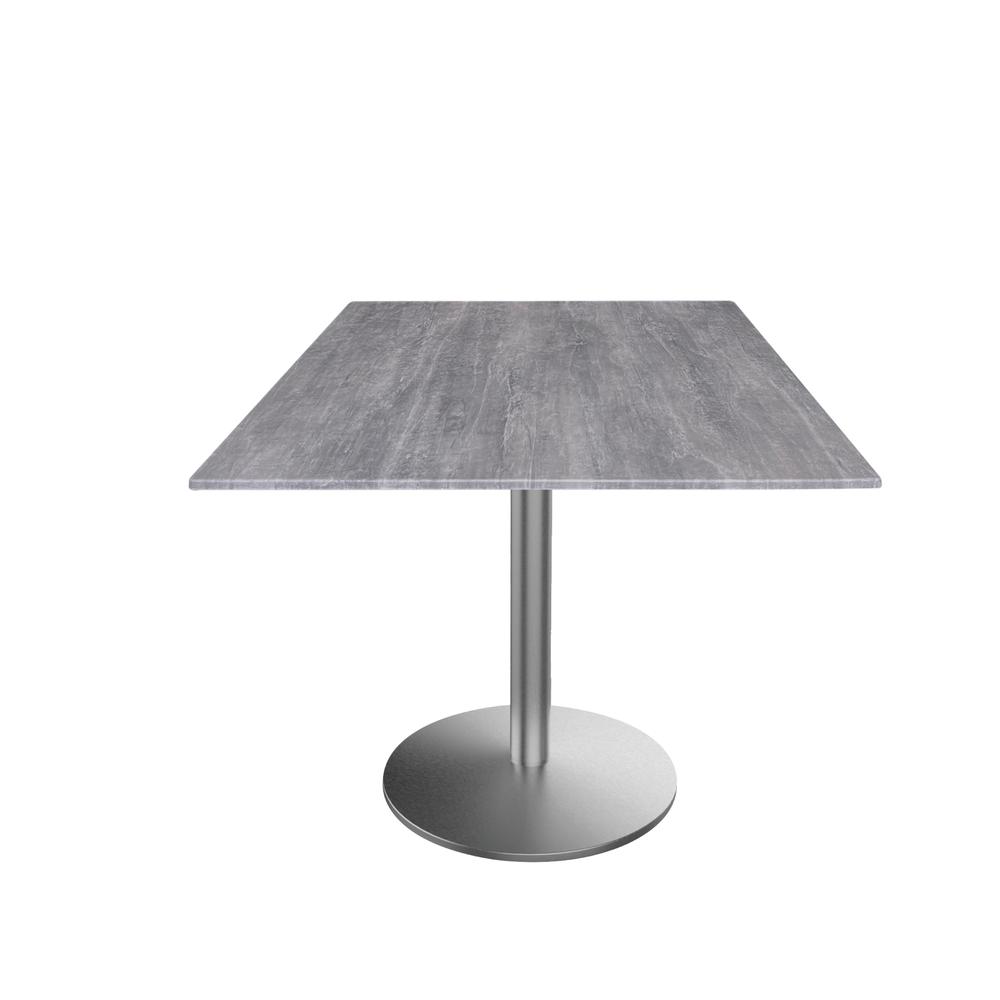 30" Tall OD214 Indoor/Outdoor All Season Table with 36" x 36" Square Greystone Top. Picture 1