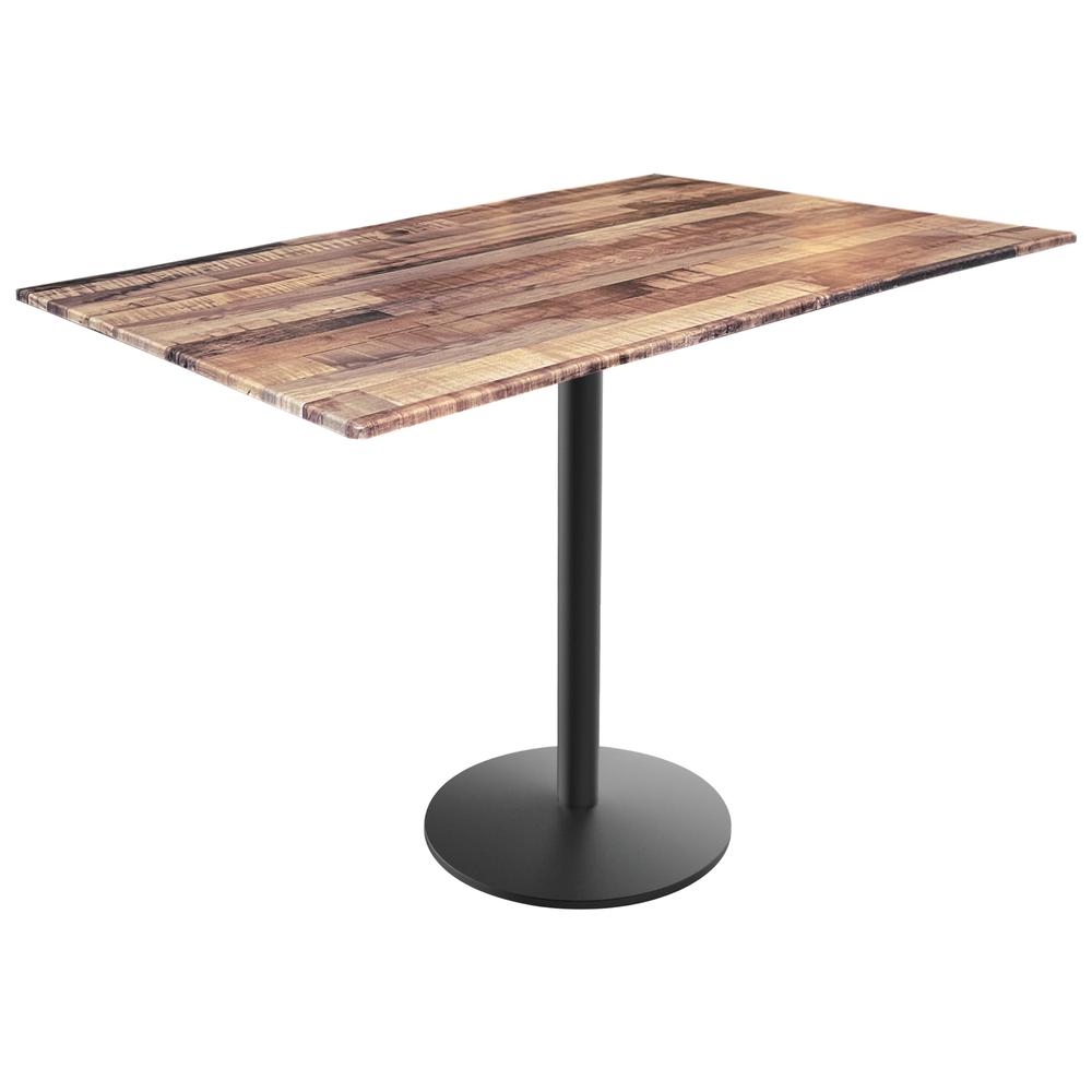 42" Tall OD214 Indoor/Outdoor All-Season Table with 32" x 48 Rustic Top. Picture 1