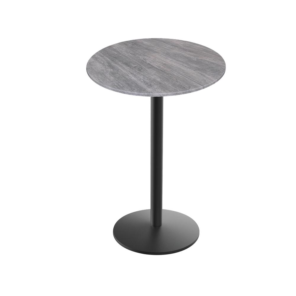 36" Tall OD214 Indoor/Outdoor All-Season Table with 36" Diameter Greystone Top. Picture 1