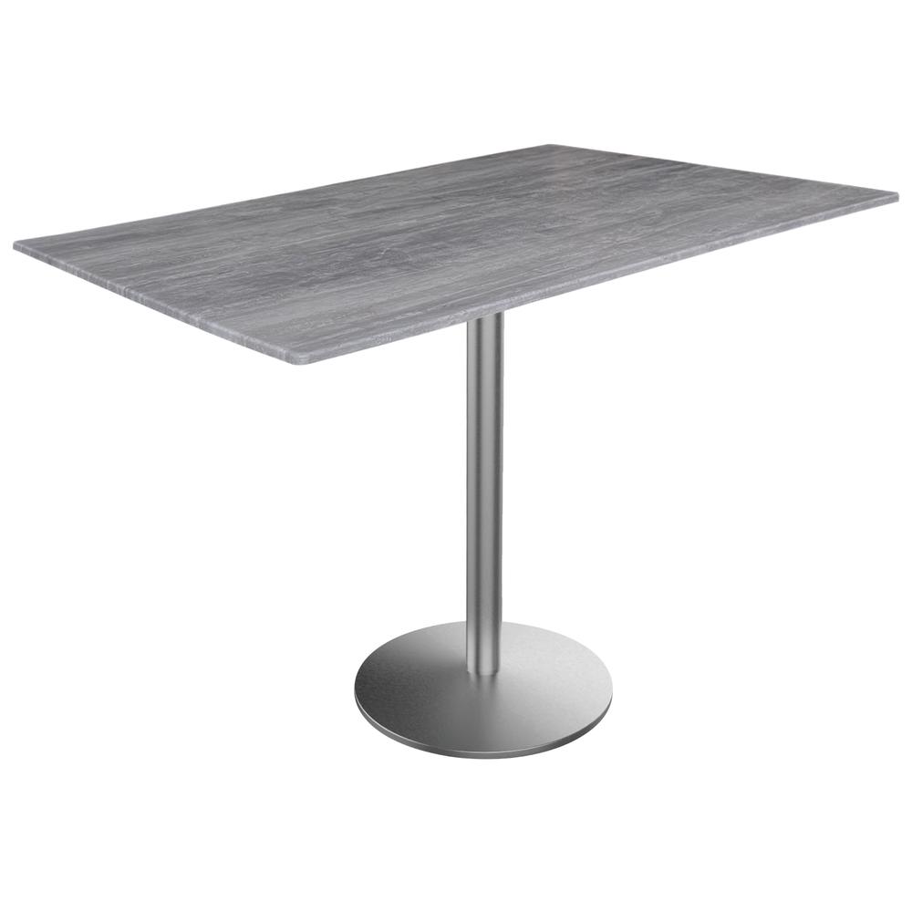 42" Tall Indoor/Outdoor All-Season Table with 32" x 48" Greystone Top. Picture 1