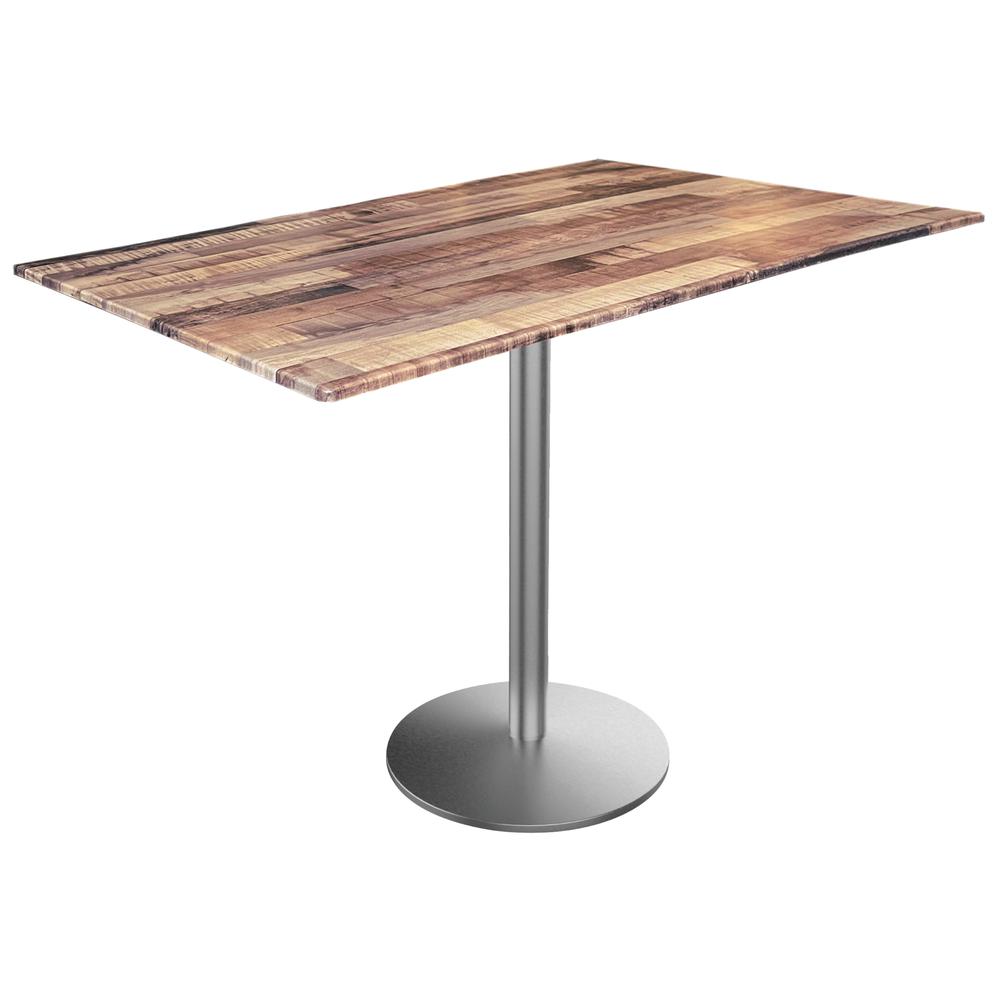 42" Tall OD214 Indoor/Outdoor All-Season Table with 32" x 48" Rustic Top. Picture 1