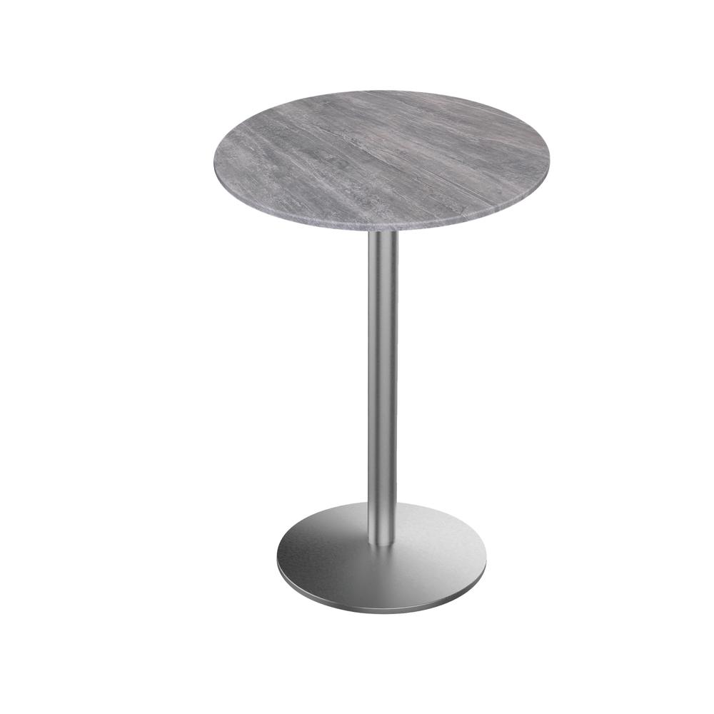 36" Tall OD214 Indoor/Outdoor All Season Table with 36" Diameter Greystone Top. Picture 1