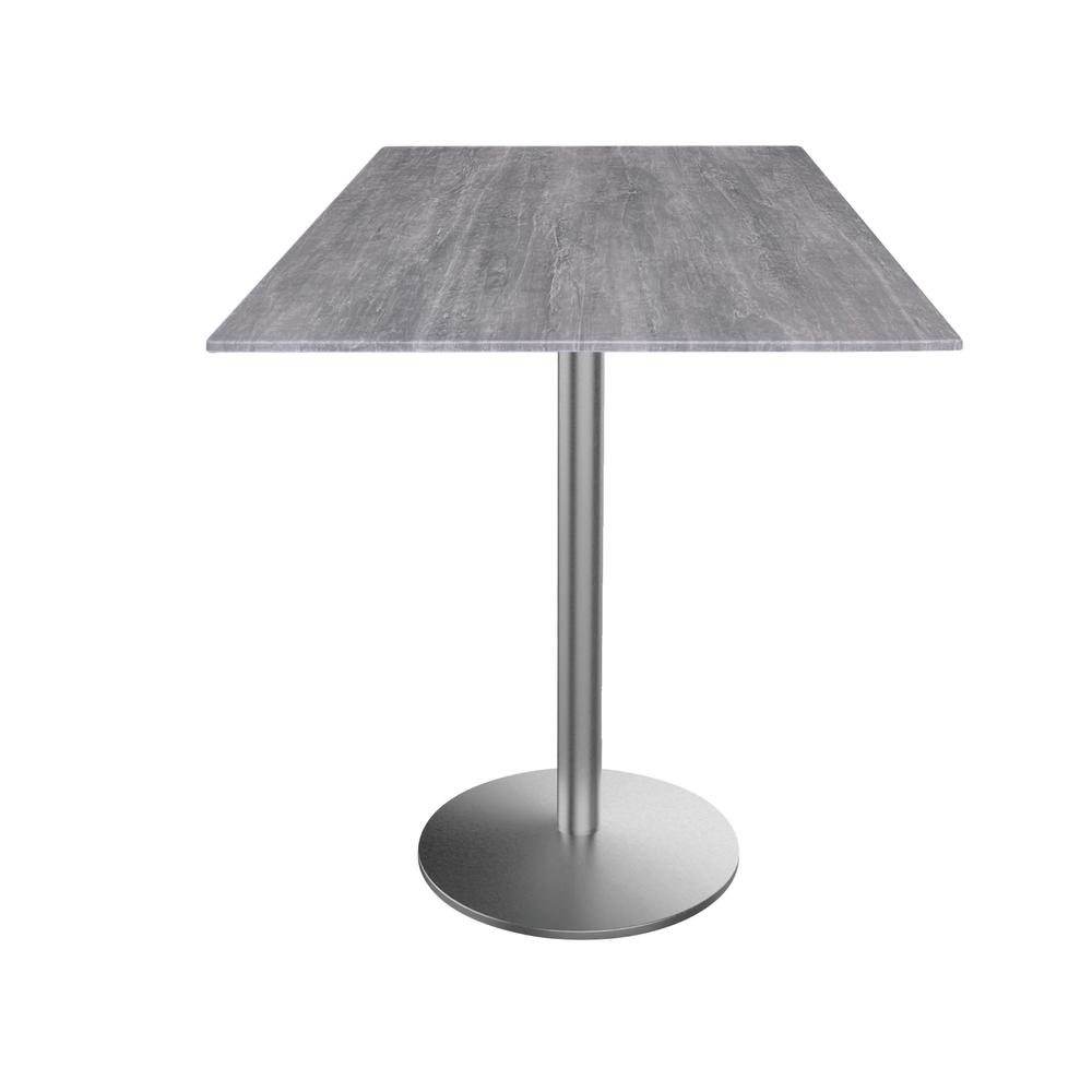 36" Tall OD214 Indoor/Outdoor All-Season Table with 36" x 36" Square Greystone Top. Picture 1