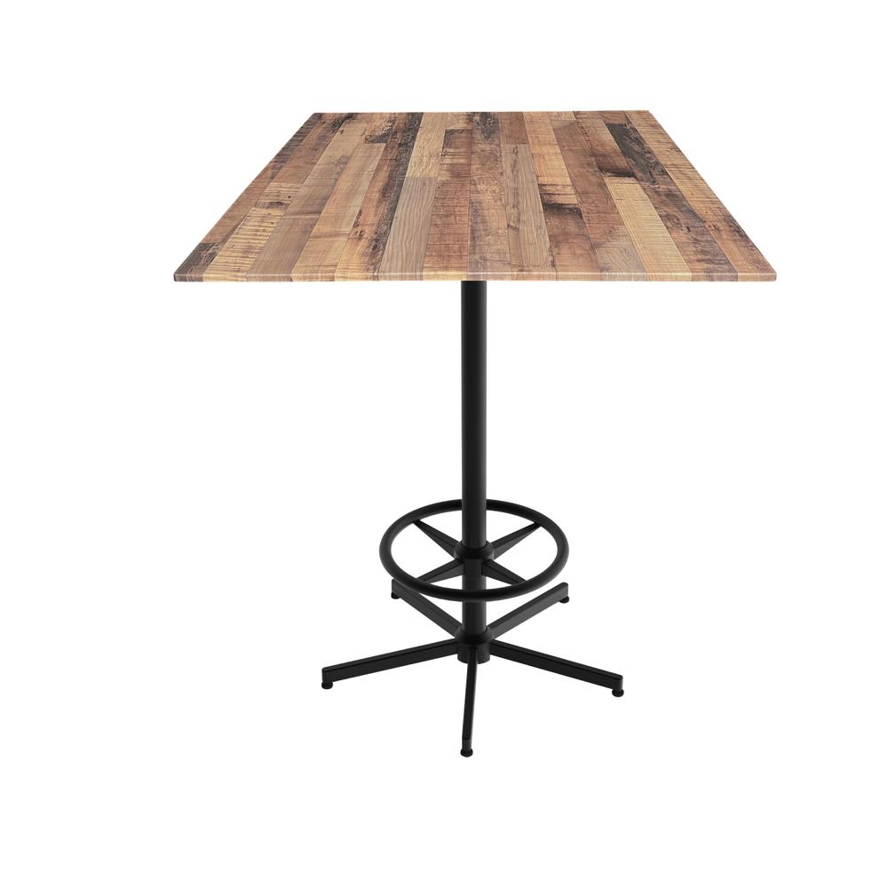 42" Tall OD216 Indoor/Outdoor All-Season Table with 36" x 36" Square Rustic Top. Picture 1