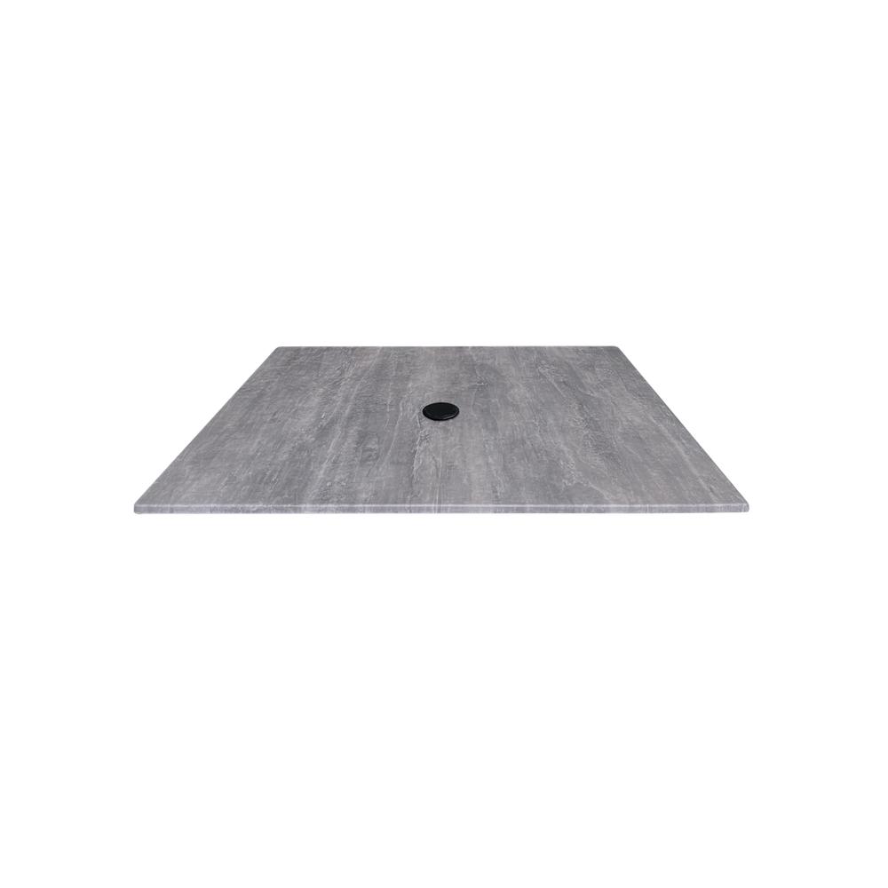 36" x 36" Greystone, Indoor/Outdoor All-Season EuroSlim Table Top with Umbrella Hole. Picture 1