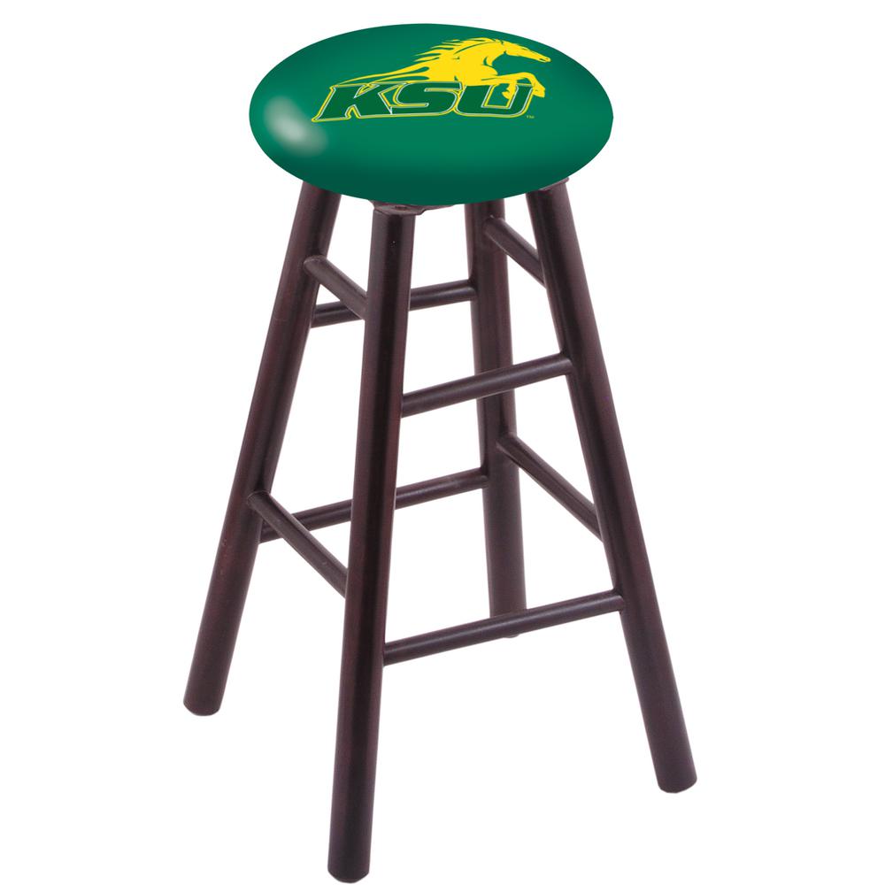 Maple Bar Stool in Dark Cherry Finish with Kentucky State University Seat. Picture 1
