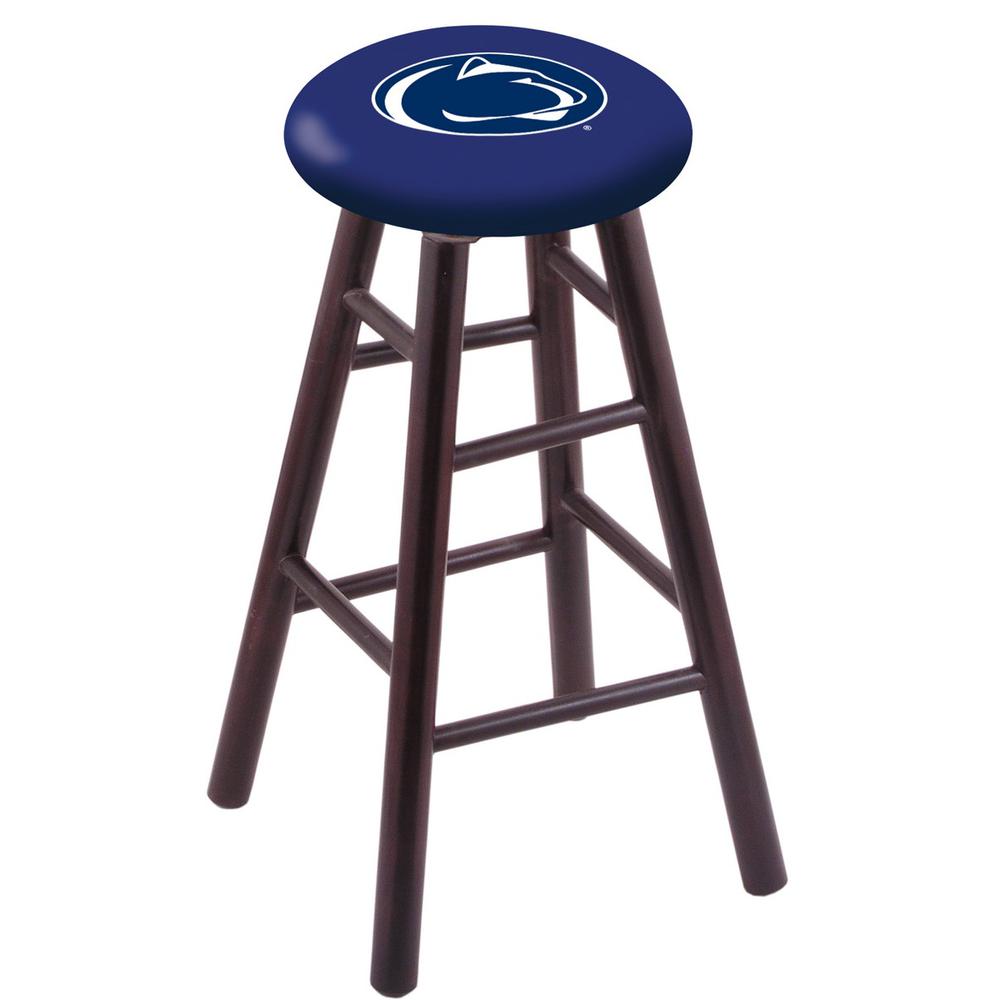 Maple Bar Stool in Dark Cherry Finish with Penn State Seat. Picture 1