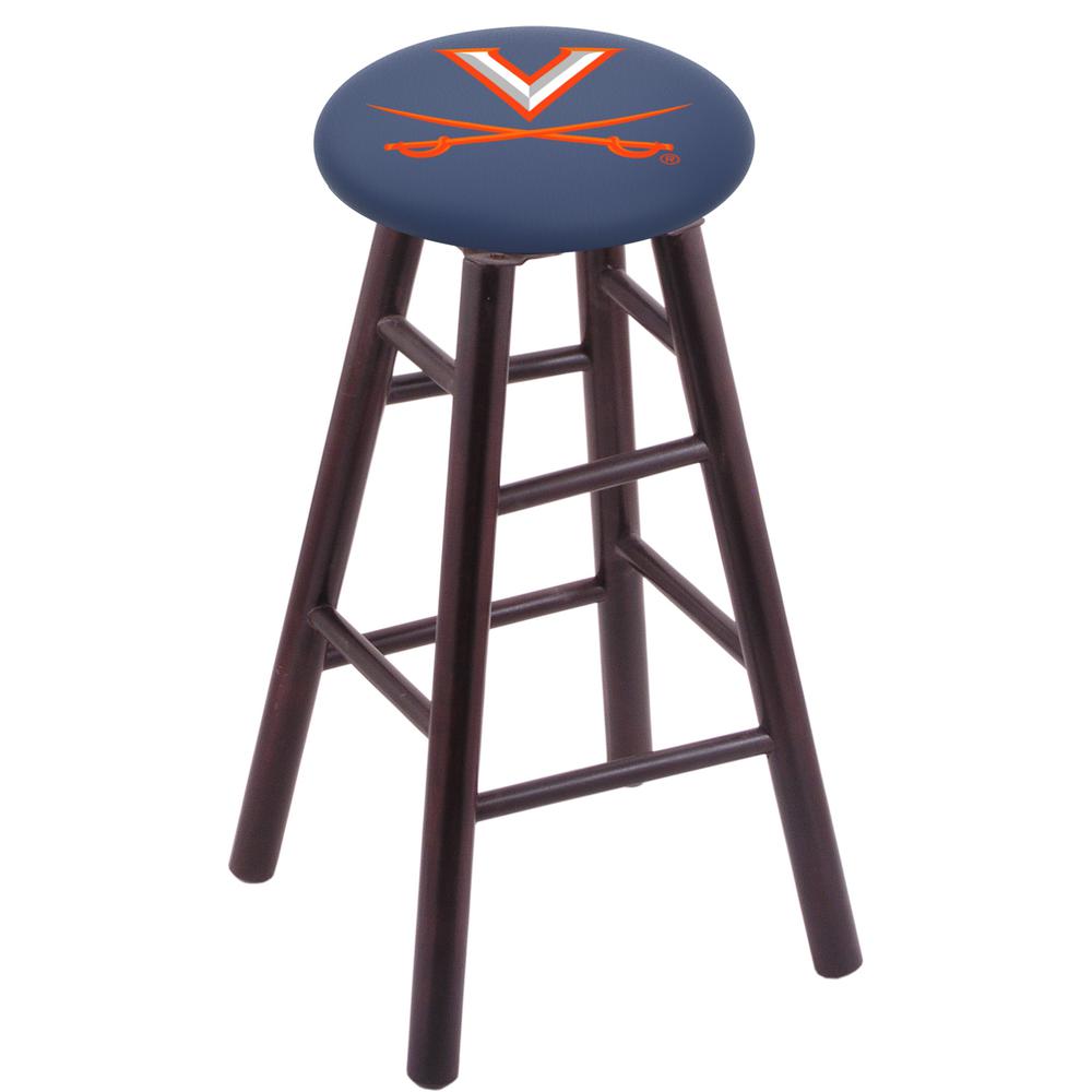 Maple Bar Stool in Dark Cherry Finish with Virginia Seat. Picture 1
