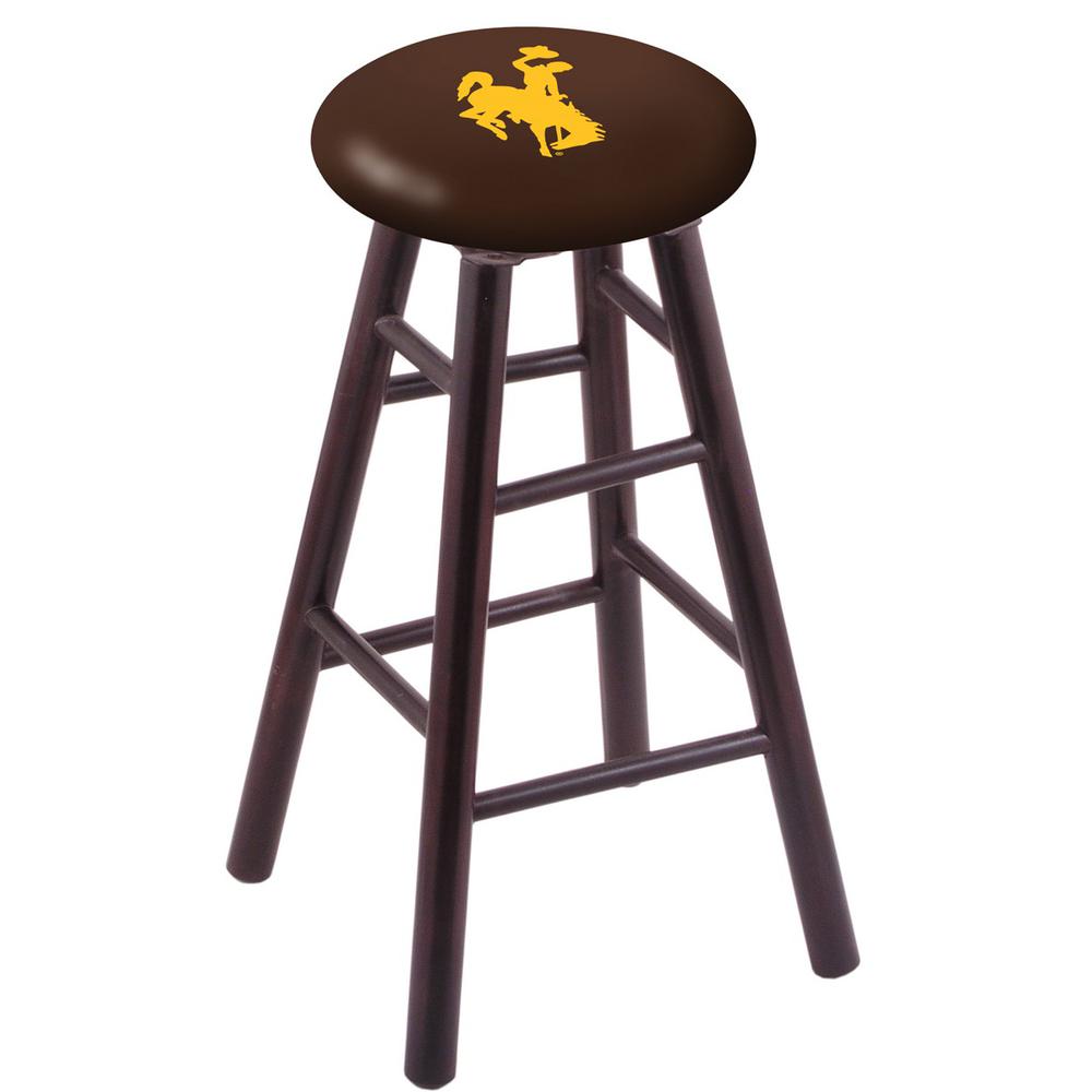 Maple Bar Stool in Dark Cherry Finish with Wyoming Seat. Picture 1