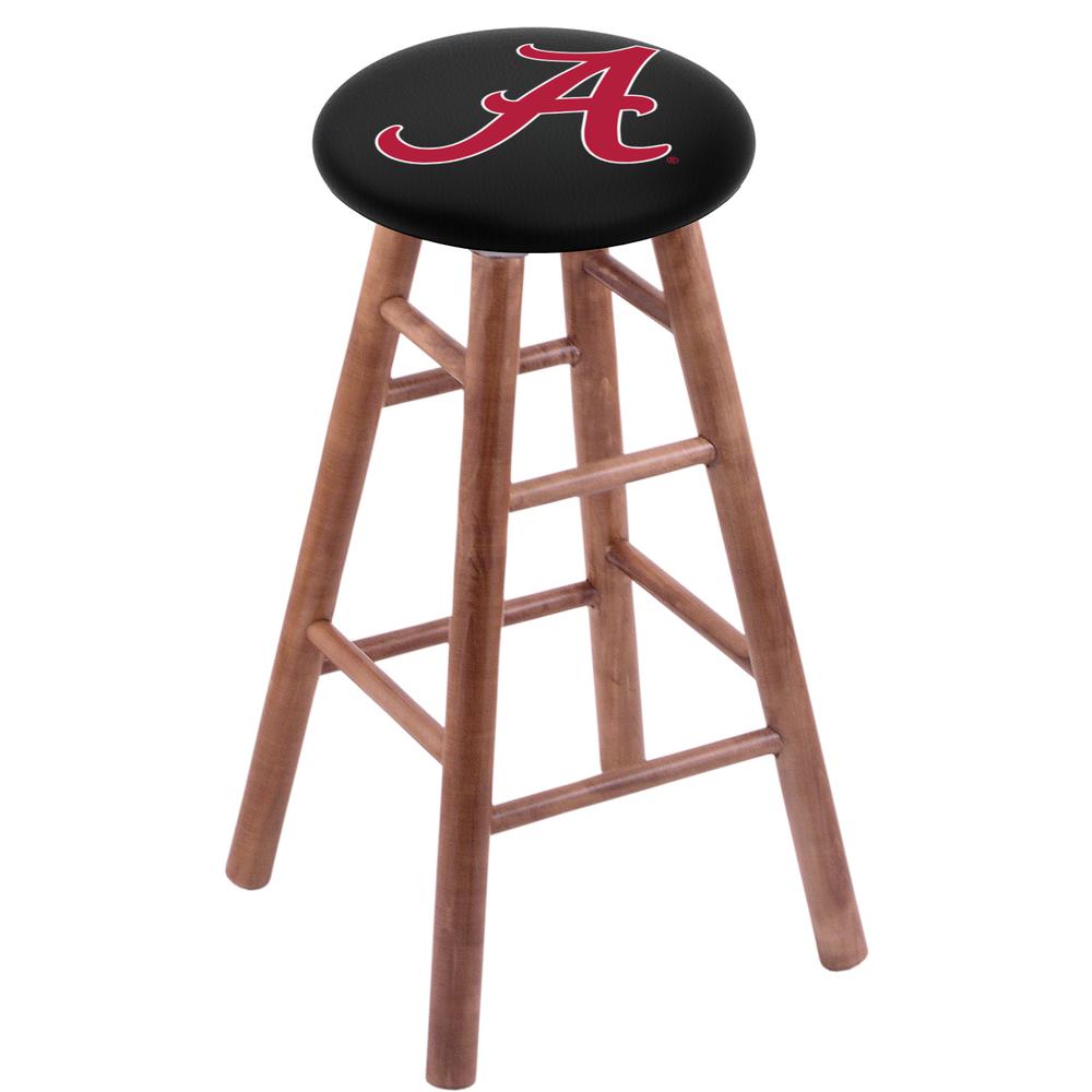 Maple Bar Stool in Medium Finish with Alabama Seat. Picture 1