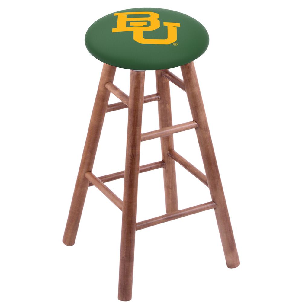 Maple Bar Stool in Medium Finish with Baylor Seat. Picture 1