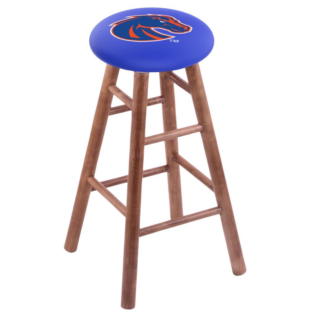 Maple Bar Stool in Medium Finish with Boise State Seat. Picture 1
