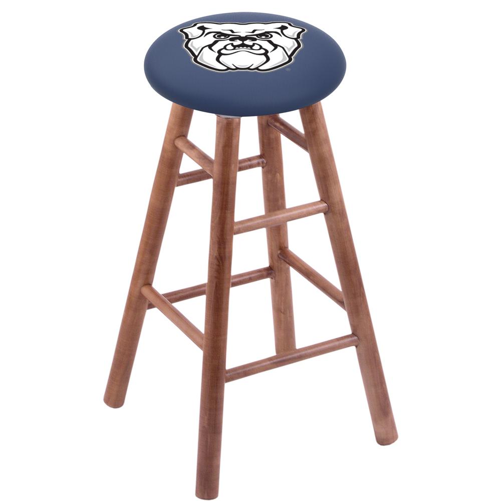Maple Bar Stool in Medium Finish with Butler University Seat. Picture 1