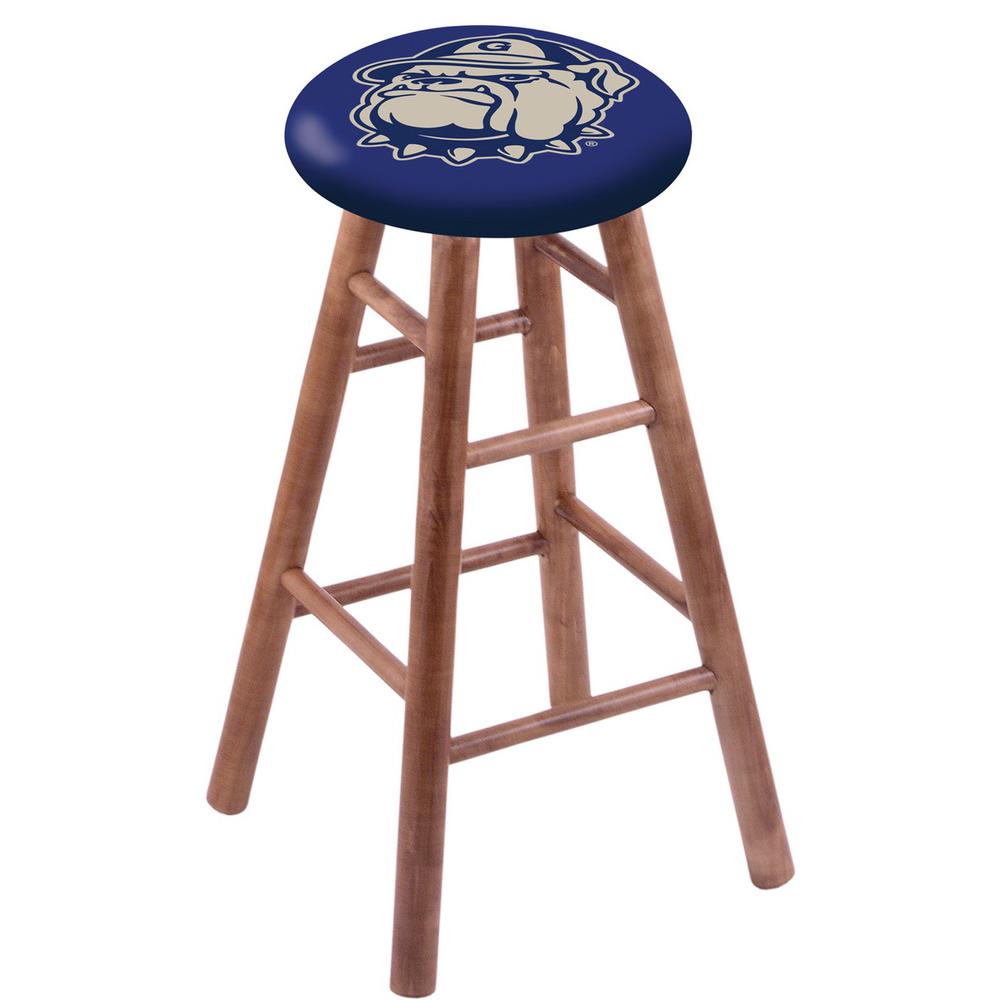 Maple Bar Stool in Medium Finish with Georgetown Seat. Picture 1