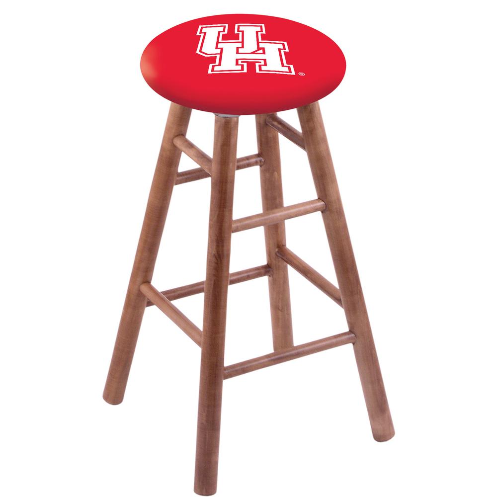 Maple Bar Stool in Medium Finish with Houston Seat. Picture 1