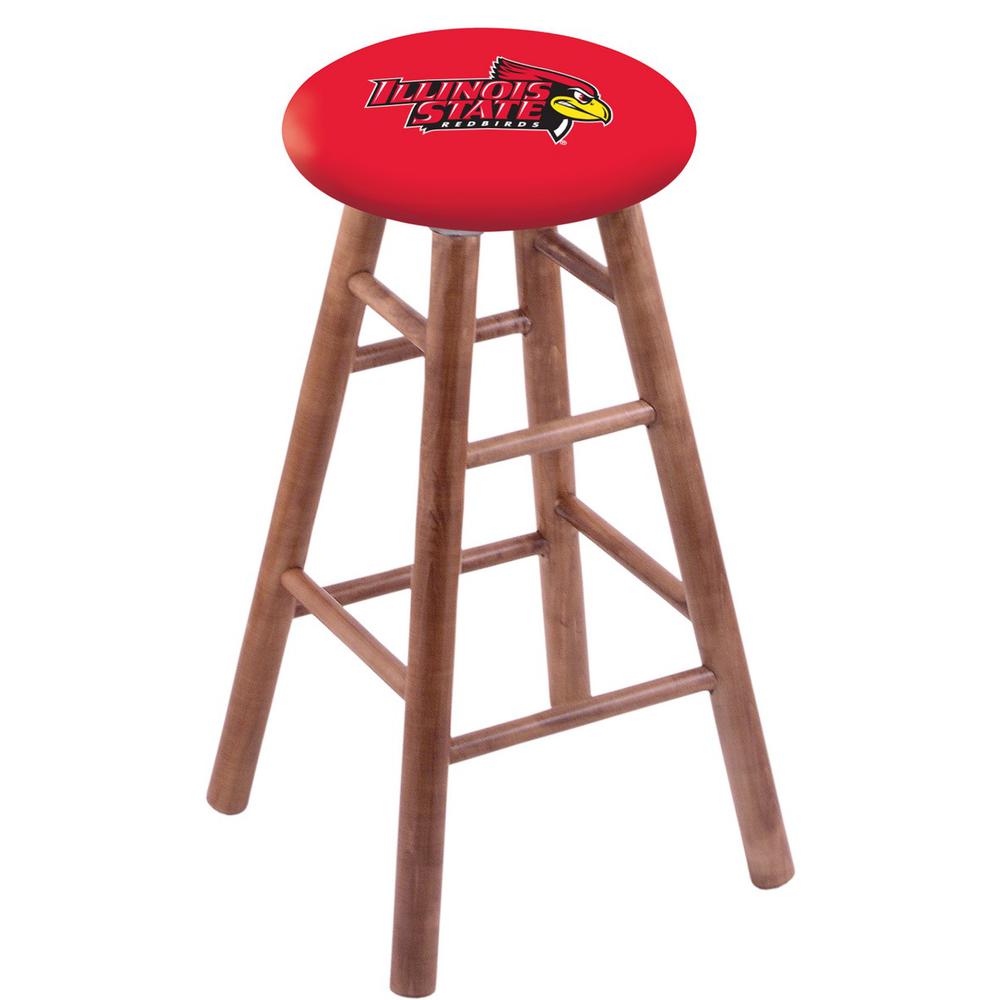 Maple Bar Stool in Medium Finish with Illinois State Seat. Picture 1
