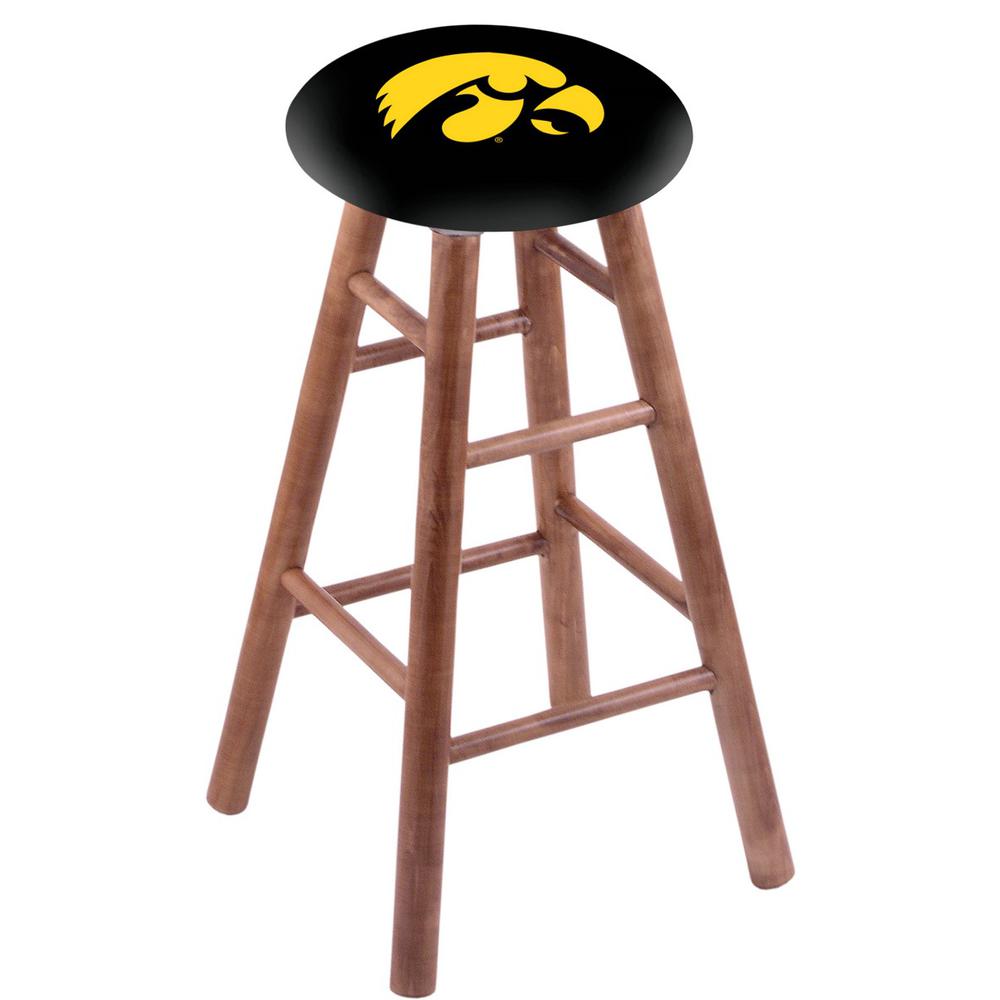 Maple Bar Stool in Medium Finish with Iowa Seat. Picture 1