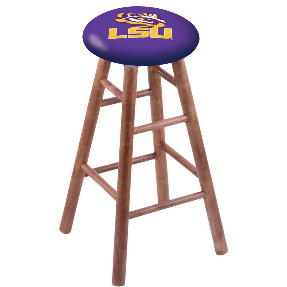 Maple Bar Stool in Medium Finish with Louisiana State Seat. Picture 1