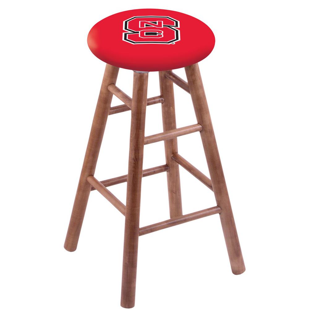 Maple Bar Stool in Medium Finish with North Carolina State Seat. Picture 1